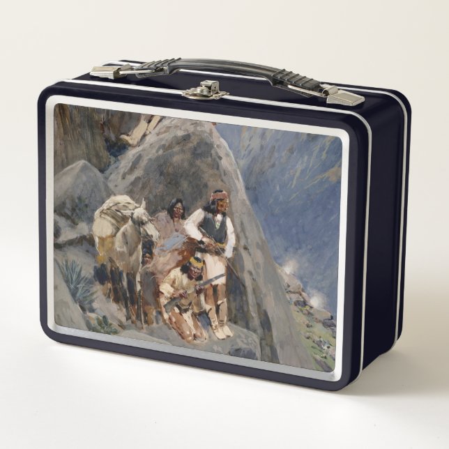 Apache-Krieger: Hinterhalt in der amerikanischen K Metall Brotdose (Vorderseite)