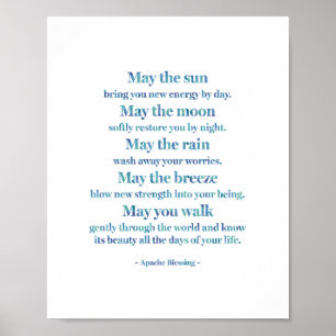 Apache Segen in der Farbe Wash Poster