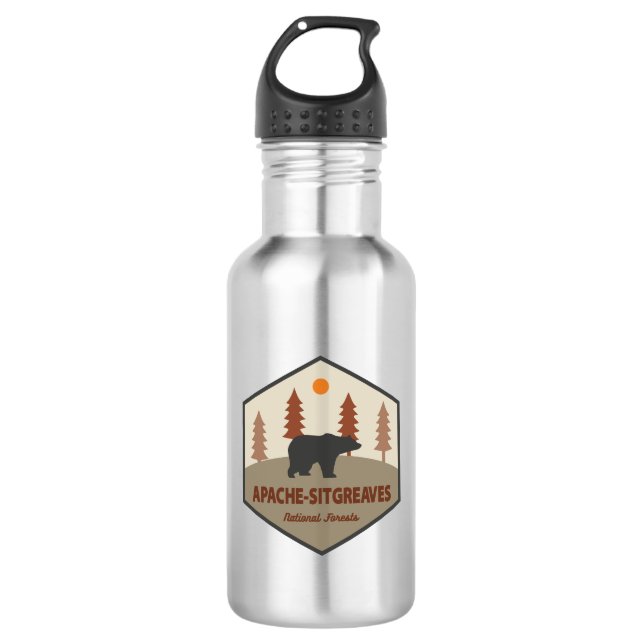 Apache-Sitgreaves Nationalwald Arizona Bär Edelstahlflasche (Vorderseite)