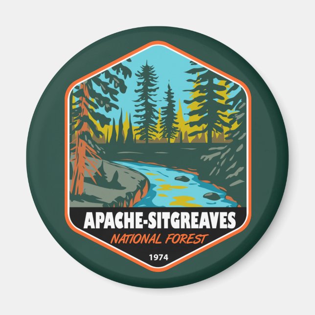Apache Sitgreaves Nationalwald Vintag Magnet (Vorne)