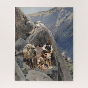 Apache Stamm Kämpfen Amerikanische Ureinwohner Kri Puzzle