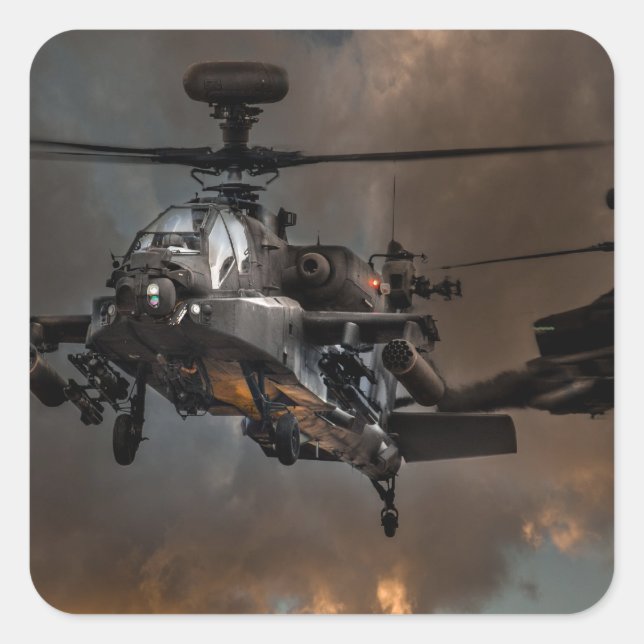 Apache Storm Quadratischer Aufkleber (Vorderseite)