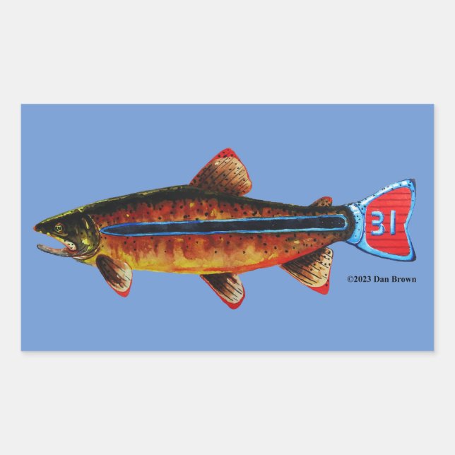 Apache Trout Tasse Rechteckiger Aufkleber (Vorderseite)