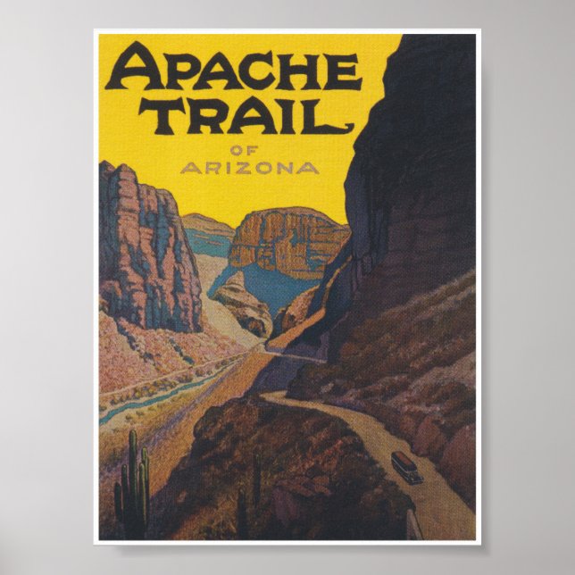 Apache Wandern neben dem Wasser Poster (Vorne)
