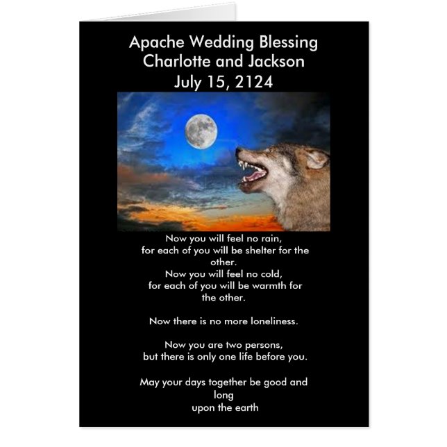 Apache Wedding Blessing Gray Wolf (Vorne)