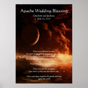 Apache Wedding Blessing Moon and Universe Poster