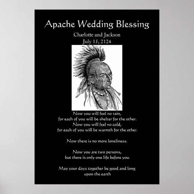 Apache Wedding Blessing Ojibwa Cheif Poster (Vorne)