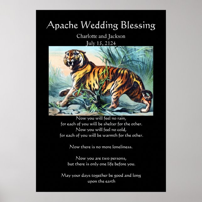 Apache Wedding Blessing Saber Toothed Tiger Poster (Vorne)