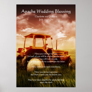Apache Wedding Segen Alter Traktor Poster