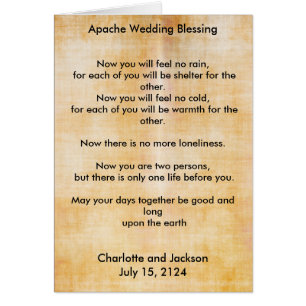 Apache Wedding Segen Altes Papier 3