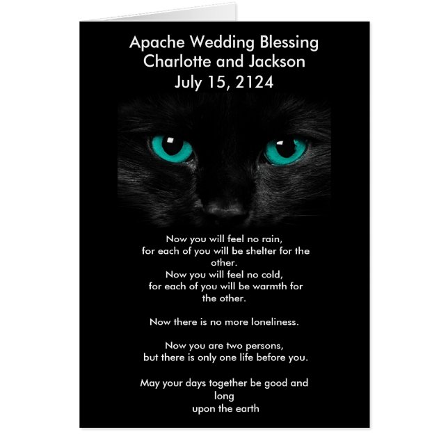 Apache Wedding Segen Black Cat (Vorne)