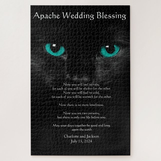 Apache Wedding Segen Black Cat Puzzle (Vertikal)