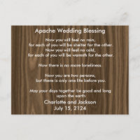 Apache Wedding Segen Dark Wood Grain