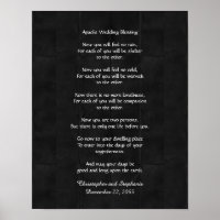 Apache Wedding Segen Poster 11" x 14" Rustikal