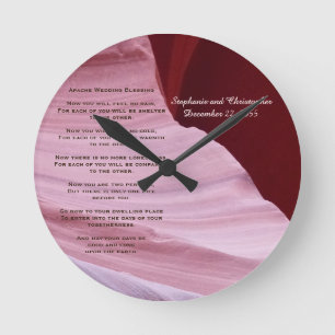Apache Wedding Sessing Canyon Foto Clock Custom Runde Wanduhr