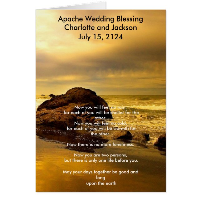 Apache Wedding Sessing Ocean Rock (Vorne)