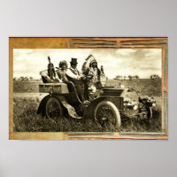 APACHES UND GERONIMO FAHREN MIT EINEM KRAFTWAGEN
