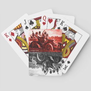 APACHES UND GERONIMO FAHREN MIT EINEM KRAFTWAGEN SPIELKARTEN