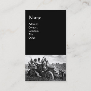 APACHES UND GERONIMO FAHREN MIT EINEM KRAFTWAGEN VISITENKARTE