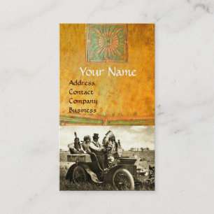 APACHES UND GERONIMO FAHREN MIT EINEM KRAFTWAGEN VISITENKARTE