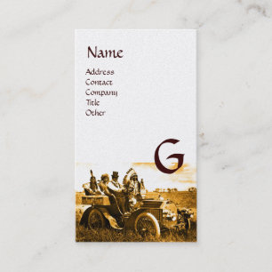 APACHES UND GERONIMO MIT EINEM MOTORAUTO, Monogram Visitenkarte