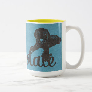 APAL - Hundeliebhaber-Tasse Schokoladen-Labradors Zweifarbige Tasse