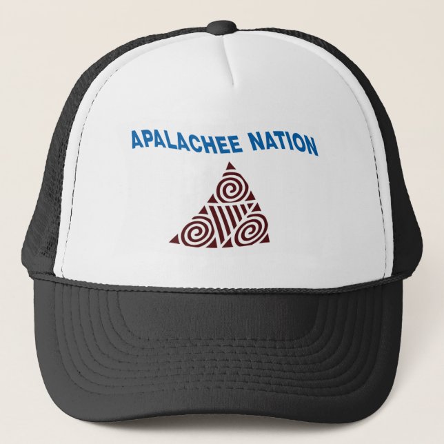 Apalachee Nation Flag Hat Truckerkappe (Vorderseite)