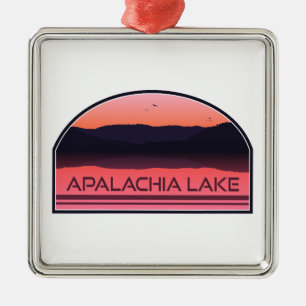 Apalachia Lake North Carolina Red Sunrise Ornament Aus Metall