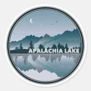 Apalachia Lake North Carolina Reflektion Runder Aufkleber