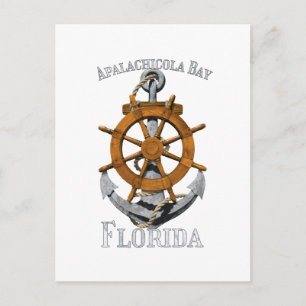 Apalachicola Bay Florida Vacation Nautical Anchor Postkarte