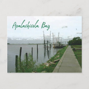 Apalachicola Bucht Florida mit Austernbooten Postkarte