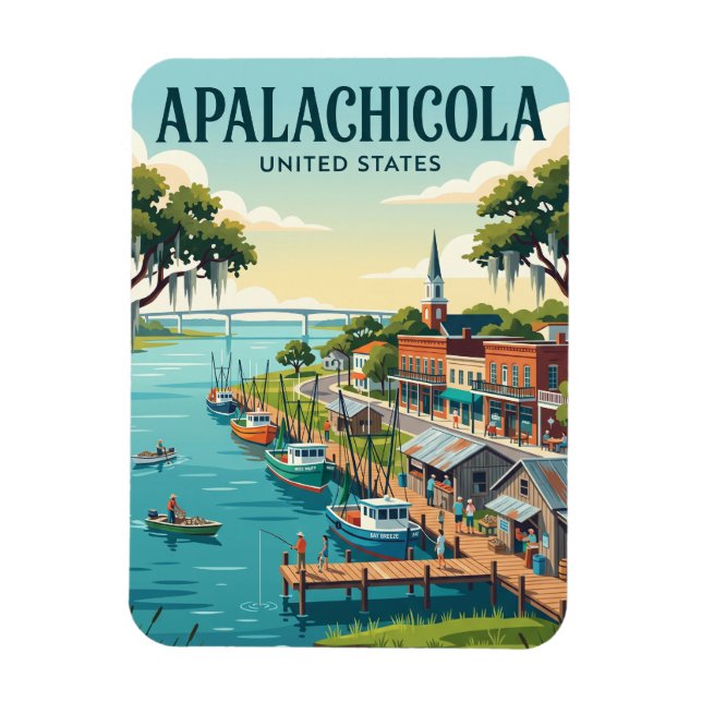 Apalachicola Florida Magnet (Vertikal)