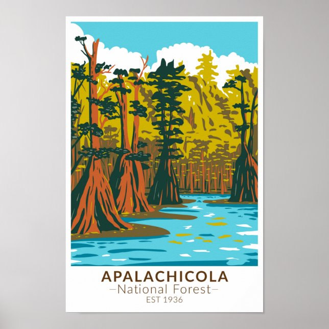 Apalachicola National Forest Baldcypress Tree Poster (Vorne)