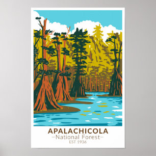 Apalachicola National Forest Sumpfzypresse Poster