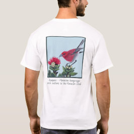 Apapane und Lehua-Blüte Hawaii-Naturillustration T-Shirt