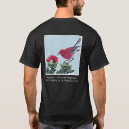 Apapane und Lehua-Blüte Hawaii-Naturillustration T-Shirt