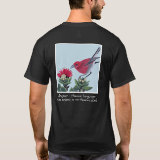 Apapane und Lehua-Blüte Hawaii-Naturillustration T-Shirt
