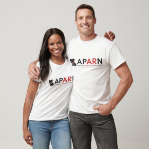 APARN Logo zerstörter T - Shirt, Vintages Weiß T-Shirt