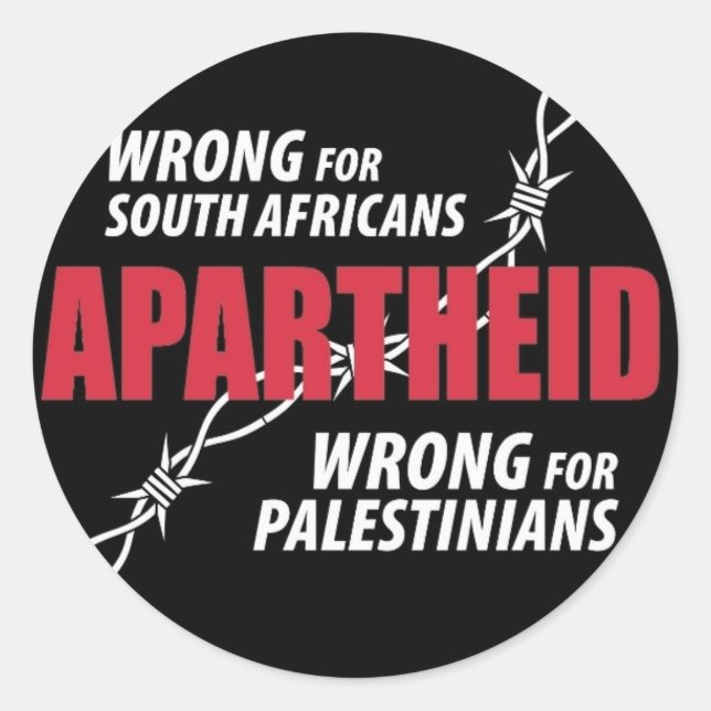 Apartheid Sticker (Vorderseite)