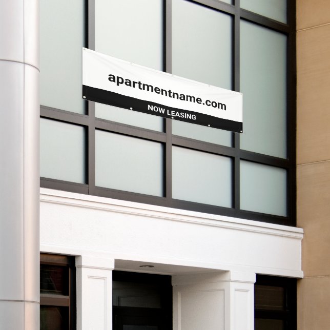 Apartment Community Website jetzt Leasing White Banner (Äußeres Gebäude)