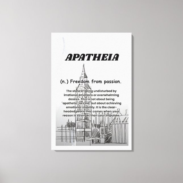 Apatheia Leinwanddruck (Vorderseite)