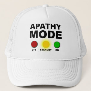 Apathy Mode, welcher lustige Ball Cap Hut Truckerkappe