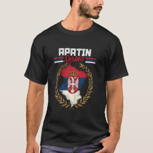 Apatin Serbia Travel Serbische Flagge Karte Srbija T-Shirt