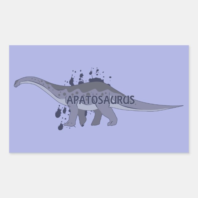 Apatosaurus Rechteckiger Aufkleber (Vorderseite)