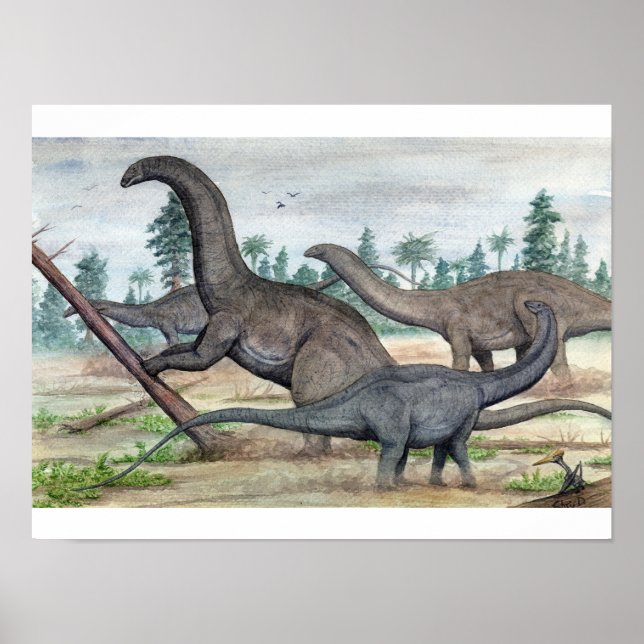 Apatosaurus und Brontosaurus Print Poster (Vorne)