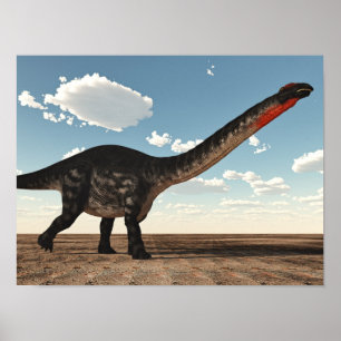 Apatosaurusdinosaurier in der Wüste - 3D Poster