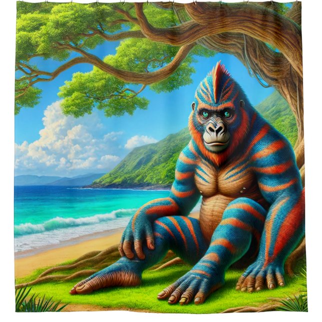 Ape Creature Duschvorhang (Vorderseite)
