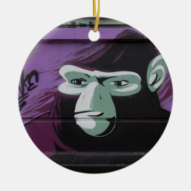 Ape Graffiti Keramik Ornament (Vorne)
