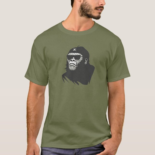 Ape Guevara Graffiti Stencil Style Che Parody T-Shirt (Vorderseite)