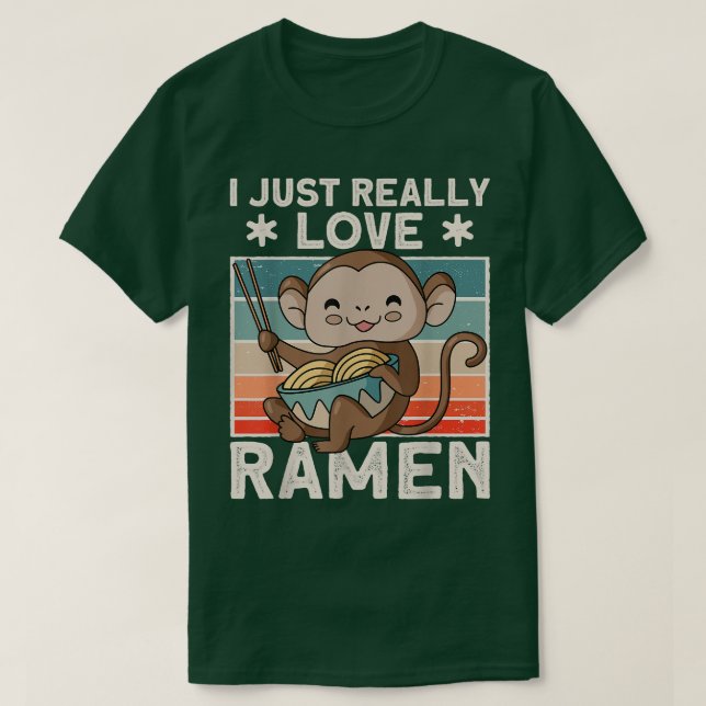 Ape japanischen Nudeln I gerade wirklich Liebe Ram T-Shirt (Design vorne)